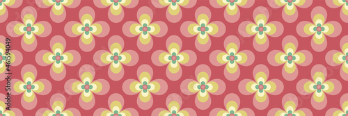 70's retro seamless wallpaper pattern material / vector illustration	
