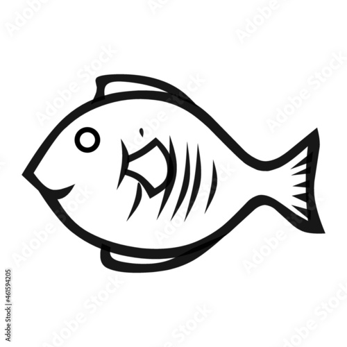 fish of farm hand drawn illustration