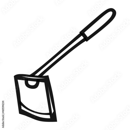 hoe of farm hand drawn illustration