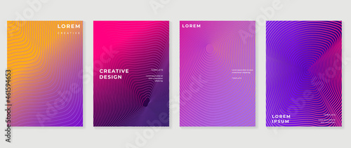 Fluid gradient background. Minimalist posters, cover, wall arts with colorful geometric shapes and liquid color. Modern wallpaper design for presentation, home decoration.  website and banner.