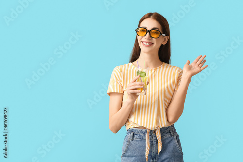 Beautiful young woman with ...