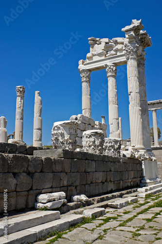 Ruins of Temple of Trajan at Pergamum, Bergama, Turkey