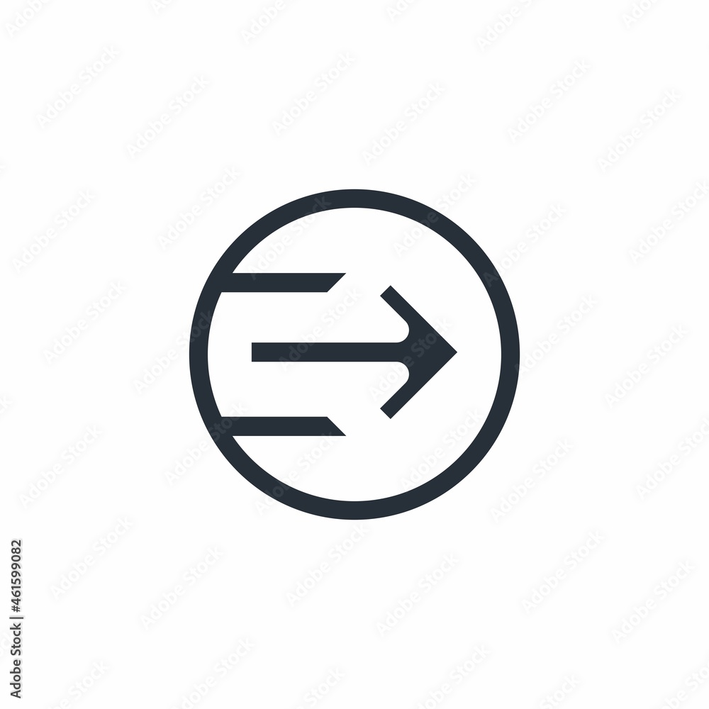 Move button, shift. Send. Vector linear icon isolated on white background. Move button, shift. Send. Vector linear icon isolated on white background.