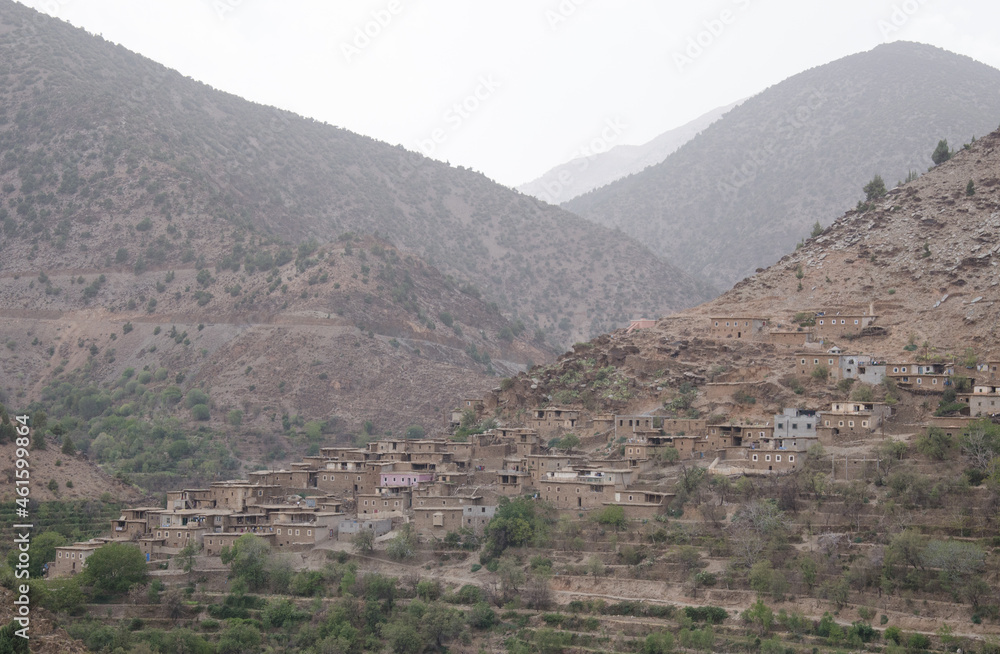 village in high Atlas mountains , morocco