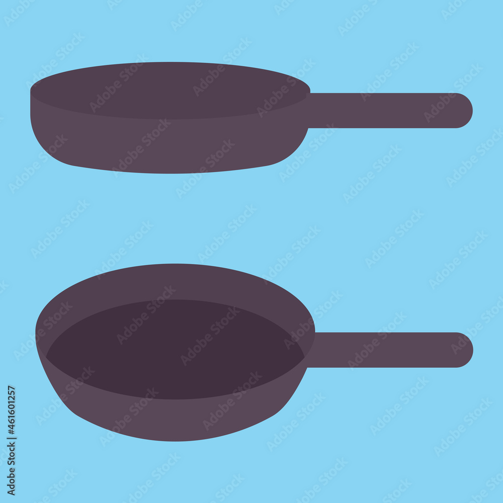 シンプルでかわいいフライパンのイラスト Stock Vector Adobe Stock