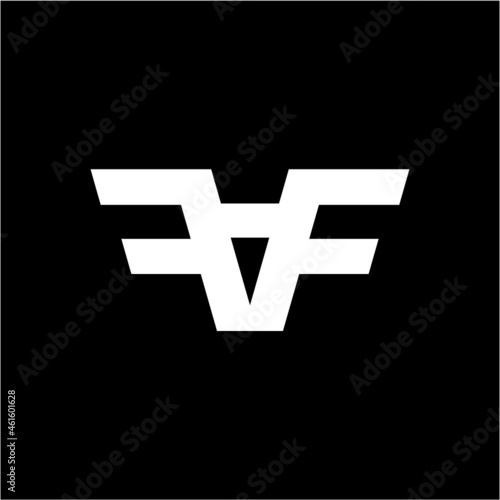 FAF AFF FFA initial logo vector image