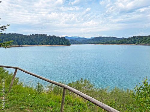 Artificial reservoir Lake Lokve or Artificial accumulation Lokvarsko Lake - Gorski kotar, Croatia (Lokvarsko jezero ili umjetno akumulacijsko Omladinsko jezero, Lokve - Gorski kotar, Hrvatska) photo