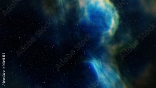 Fototapeta Naklejka Na Ścianę i Meble -  Space background with nebula and stars 3d illustration