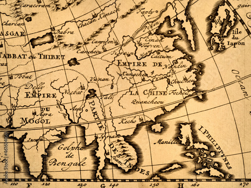 アンティークの古地図　東アジア