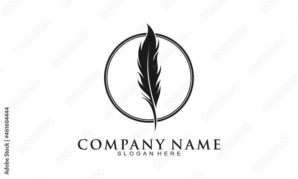 Simple feather elegant logo Simple feather elegant logo