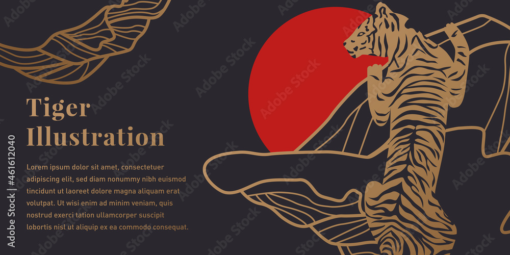 Obraz premium Chinese Tiger Illustration