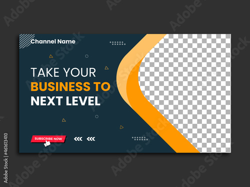 Editable Digital marketing agency and corporate youtube thumbnail or web banner template.	
