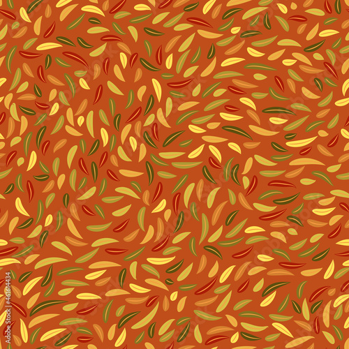 autumn leaves. color repetitive background. floral seamless pattern. fabric swatch. wrapping paper. continuous print. vector design element for textile, home decor, banner, ad. modern stylish texture