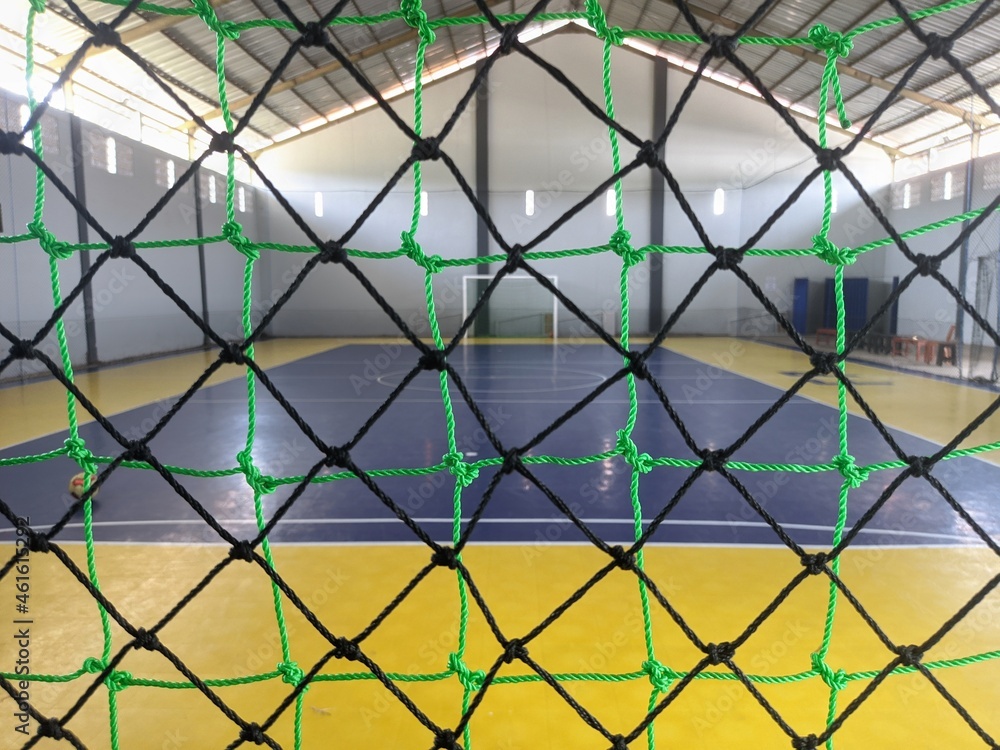 Fototapeta premium indoor futsal soccer goal net