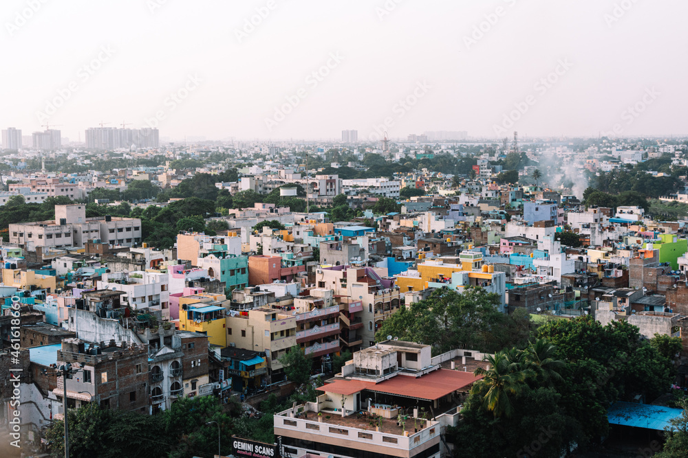 The skyline of Anna Nagar, Chennai (2021)