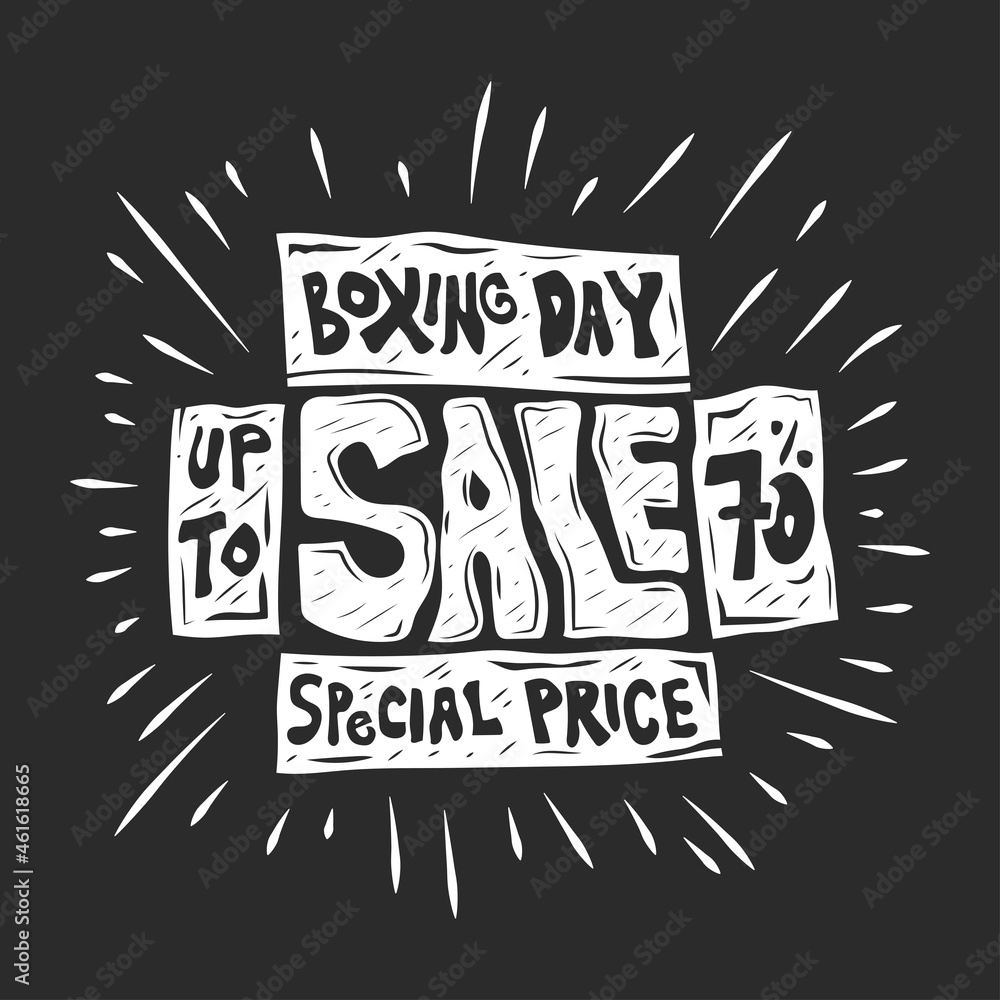 Hand drawn boxing day sale banners template Hand drawn boxing day sale banners template