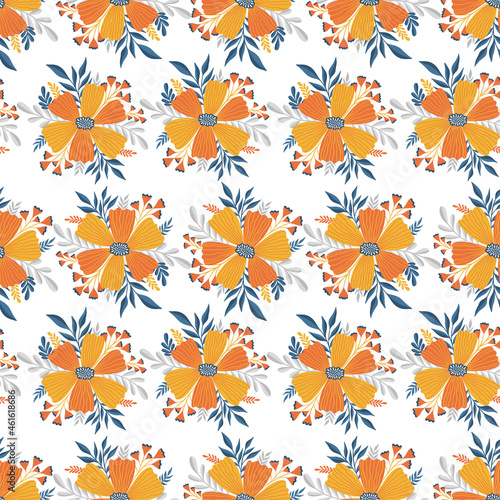 Seamless pattern flower.Elegant floral design.Botanical print. Fashion print.