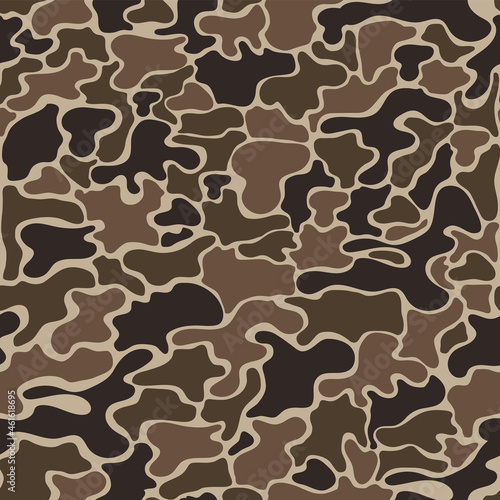 seamless pattern army camo brown color photo