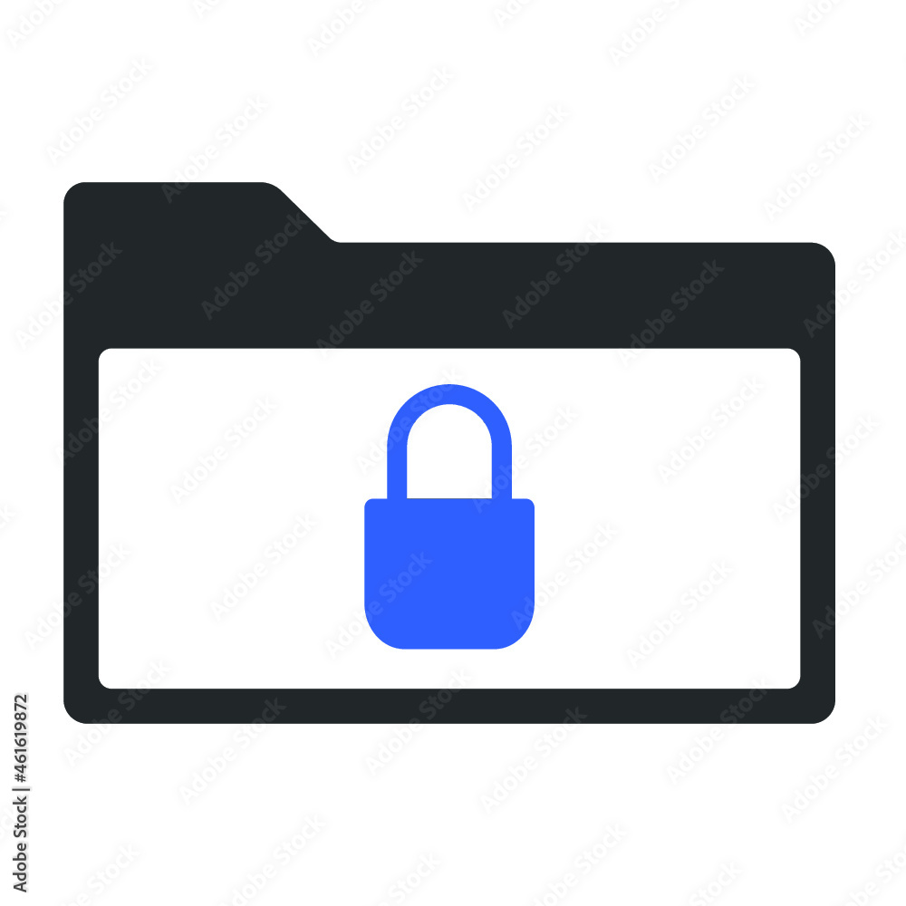 folder lock vector design icon folder lock vector design icon