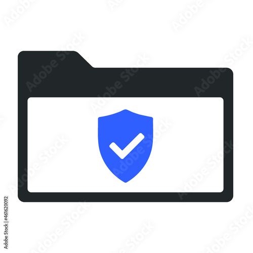 folder safety icon design vector