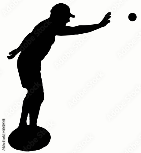 silhouette de joueur de pétanque 