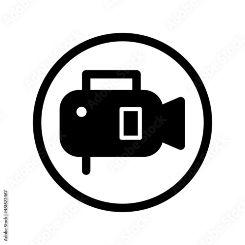 Video call Glyph Vector Icon Design