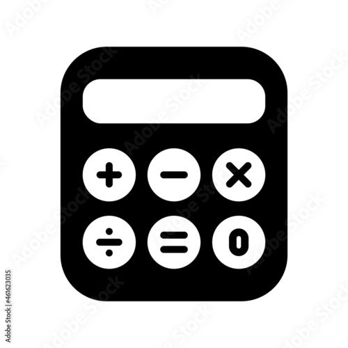 Calculator Glyph Vector Icon Design