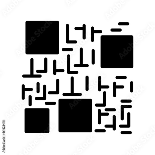 Qr code Glyph Vector Icon Design