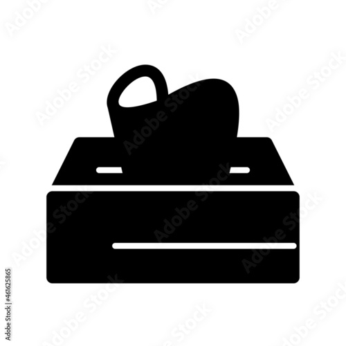 Wet Wipes Glyph Vector Icon Design