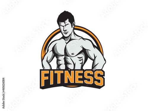Vector Illustration of Fitness or Gym Logo Icon