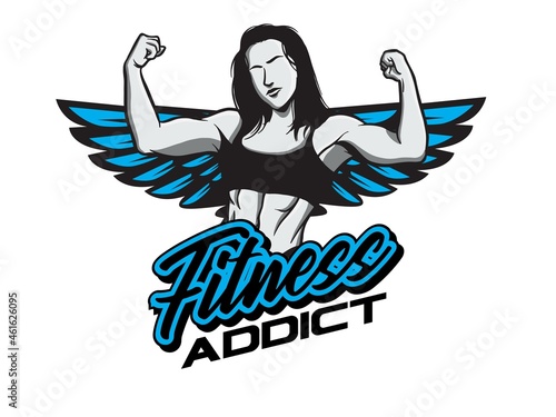 Vector Illustration of Fitness or Gym Logo Icon