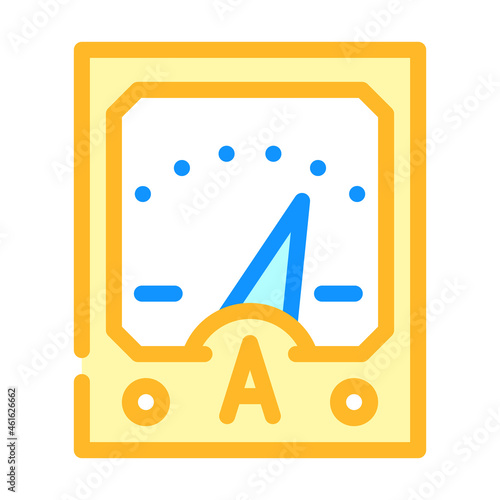 ammeter tool color icon vector. ammeter tool sign. isolated symbol illustration