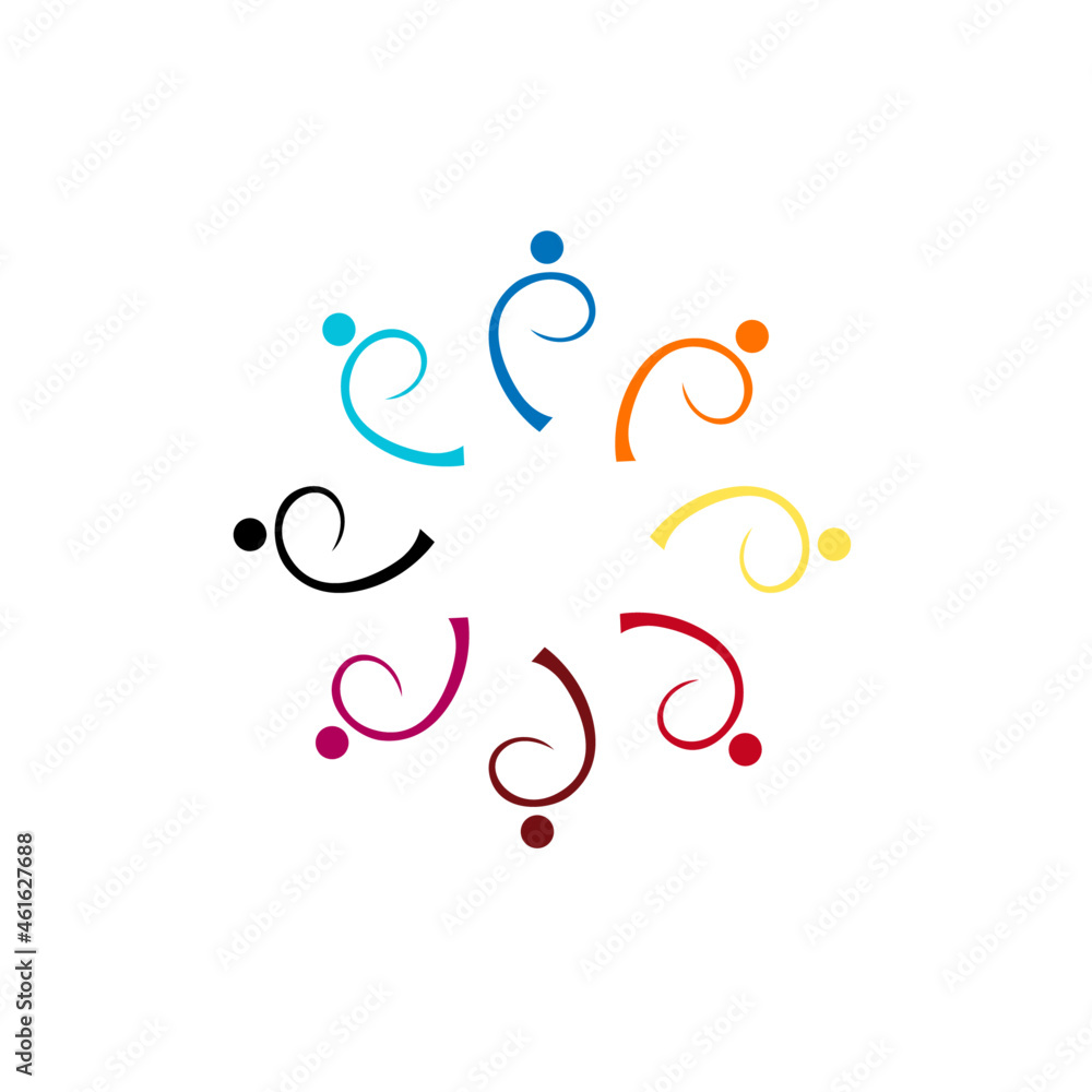 Fototapeta premium People Together Team, Teamwork, People Connected Sign, Symbol, Logo isolated on White