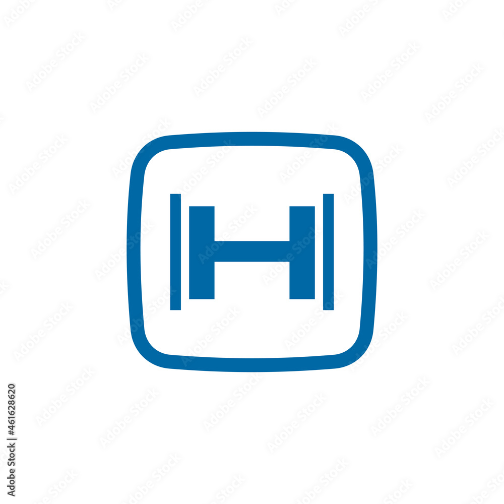 H letter initial app logo design H letter initial app logo design