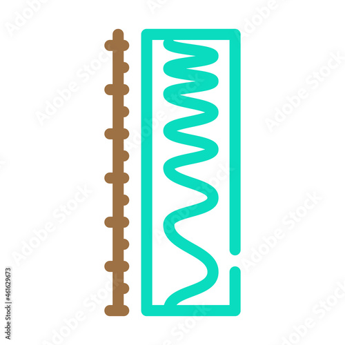 scale electromagnetic color icon vector. scale electromagnetic sign. isolated symbol illustration