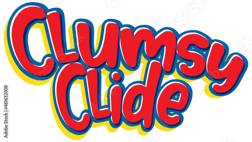 Clumsy Clide logo text design