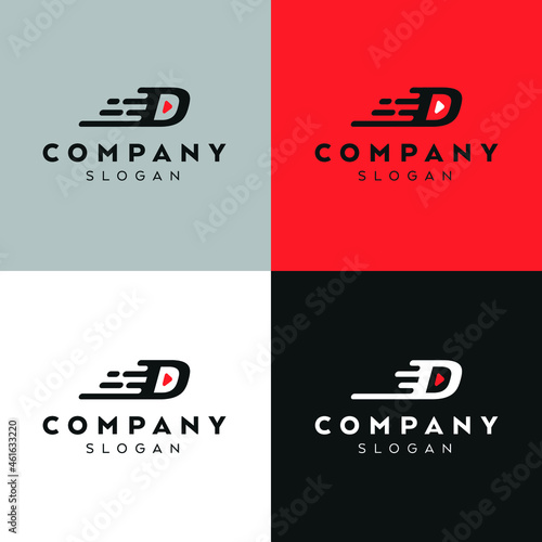 D logo design con pulsante play video