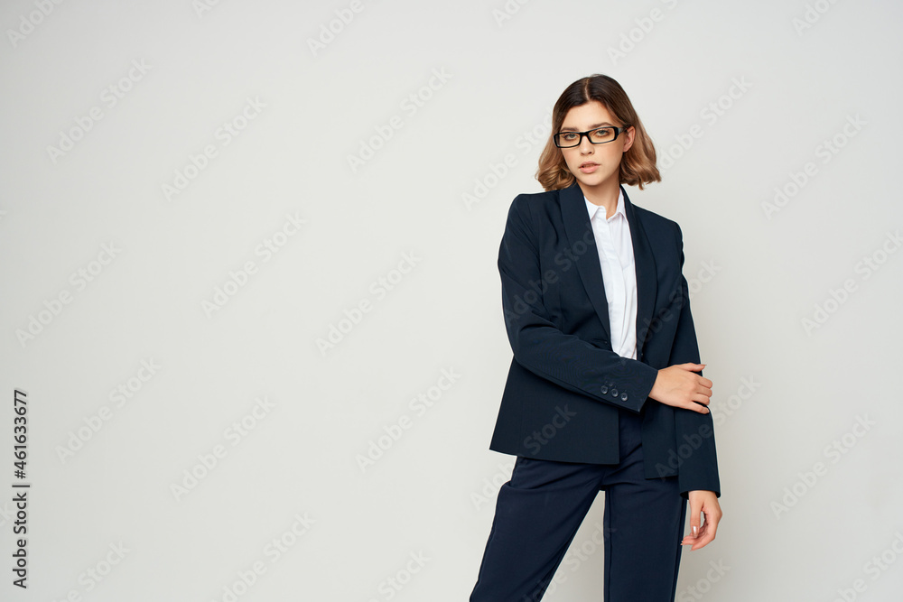 Businesswoman gestures with his hands Studio Professional Businesswoman gestures with his hands Studio Professional