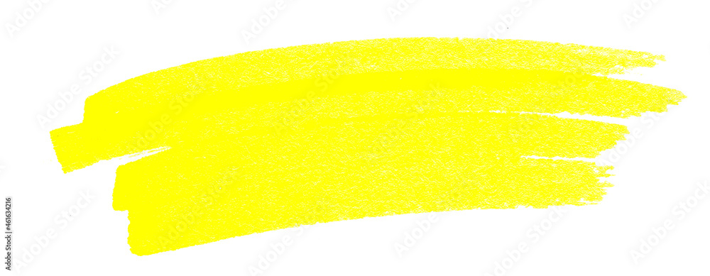 highlight pen brush yellow for marker, highlighter brush marking for headline, scribble mark stroke of highlighted pen - obrazy, fototapety, plakaty 