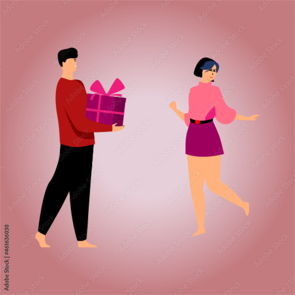 person with a gift person with a gift