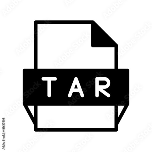 Tar Glyph Vector Icon Design