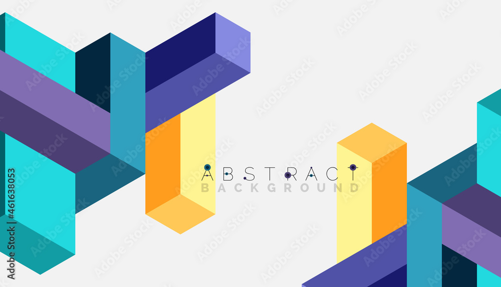 Abstract background. 3d cubes, cubic elements and blocks. Techno or business concept for wallpaper, banner, background, landing page Abstract background. 3d cubes, cubic elements and blocks. Techno or business concept for wallpaper, banner, background, landing page