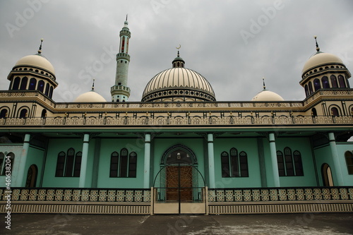 Bacolod Grande Grand Mosque beside the lake lanao in lanao del sur, mindanao island photo