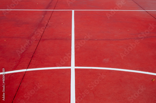 Detail of a basketball court surface.