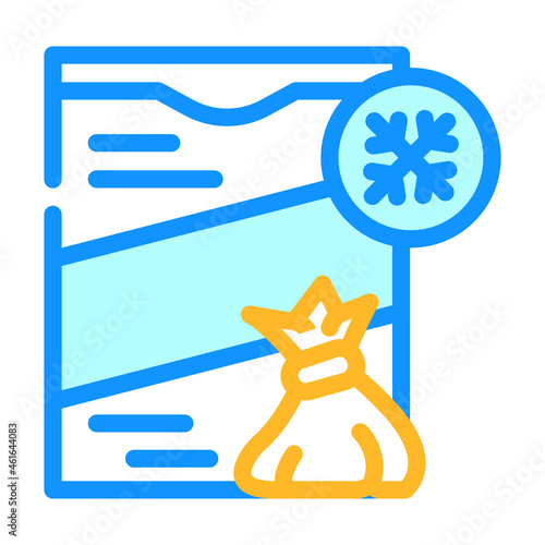 khinkali frozen meal color icon vector. khinkali frozen meal sign. isolated symbol illustration