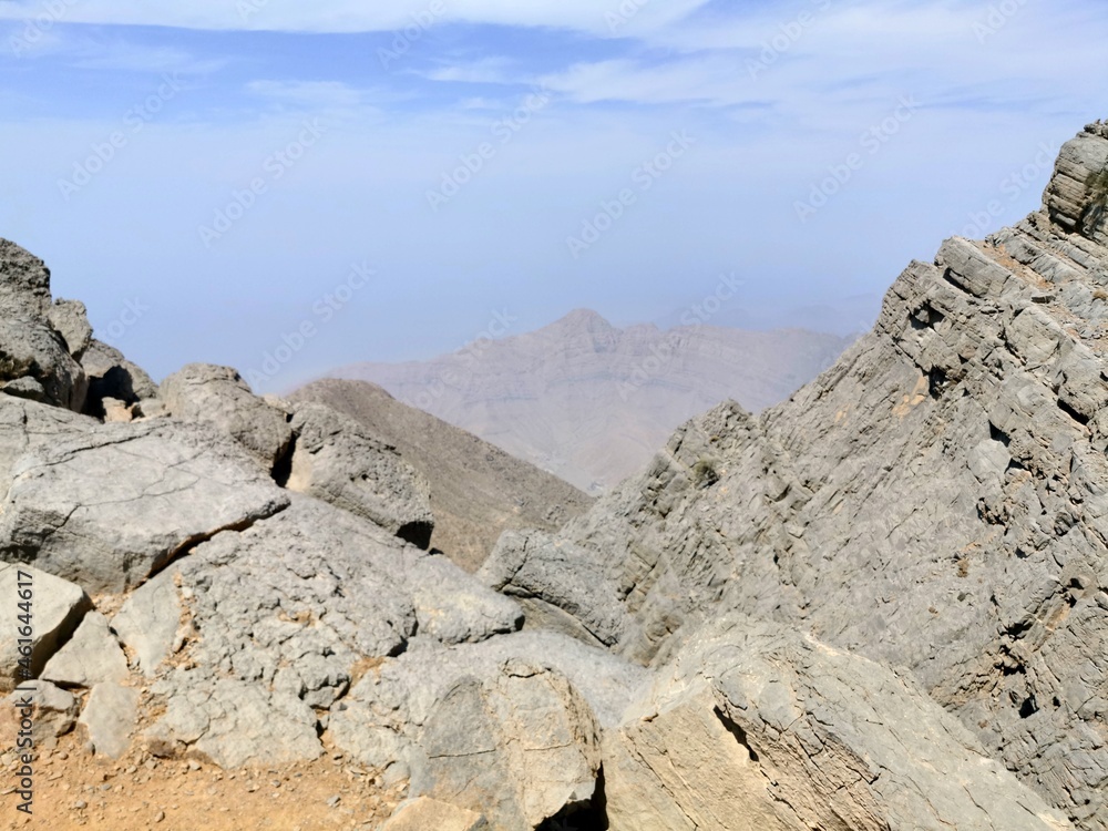 Al-Hajar mountain range in Ras Al Khaimah