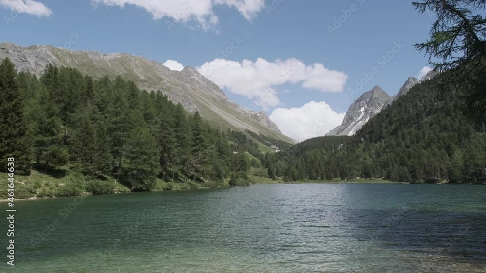 Green and Blue Lake in a astonishing Mountain Panorama Green and Blue Lake in a astonishing Mountain Panorama