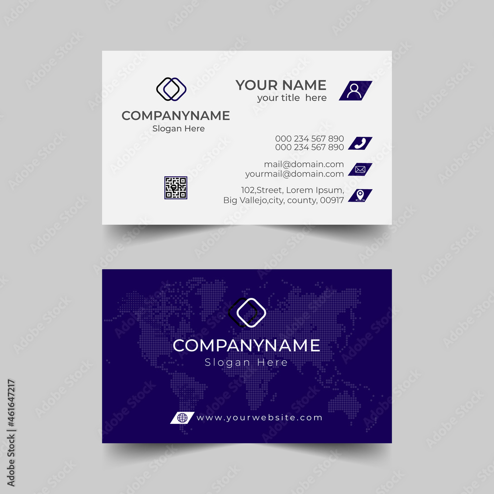 Corporate Business Card, Free Vector.