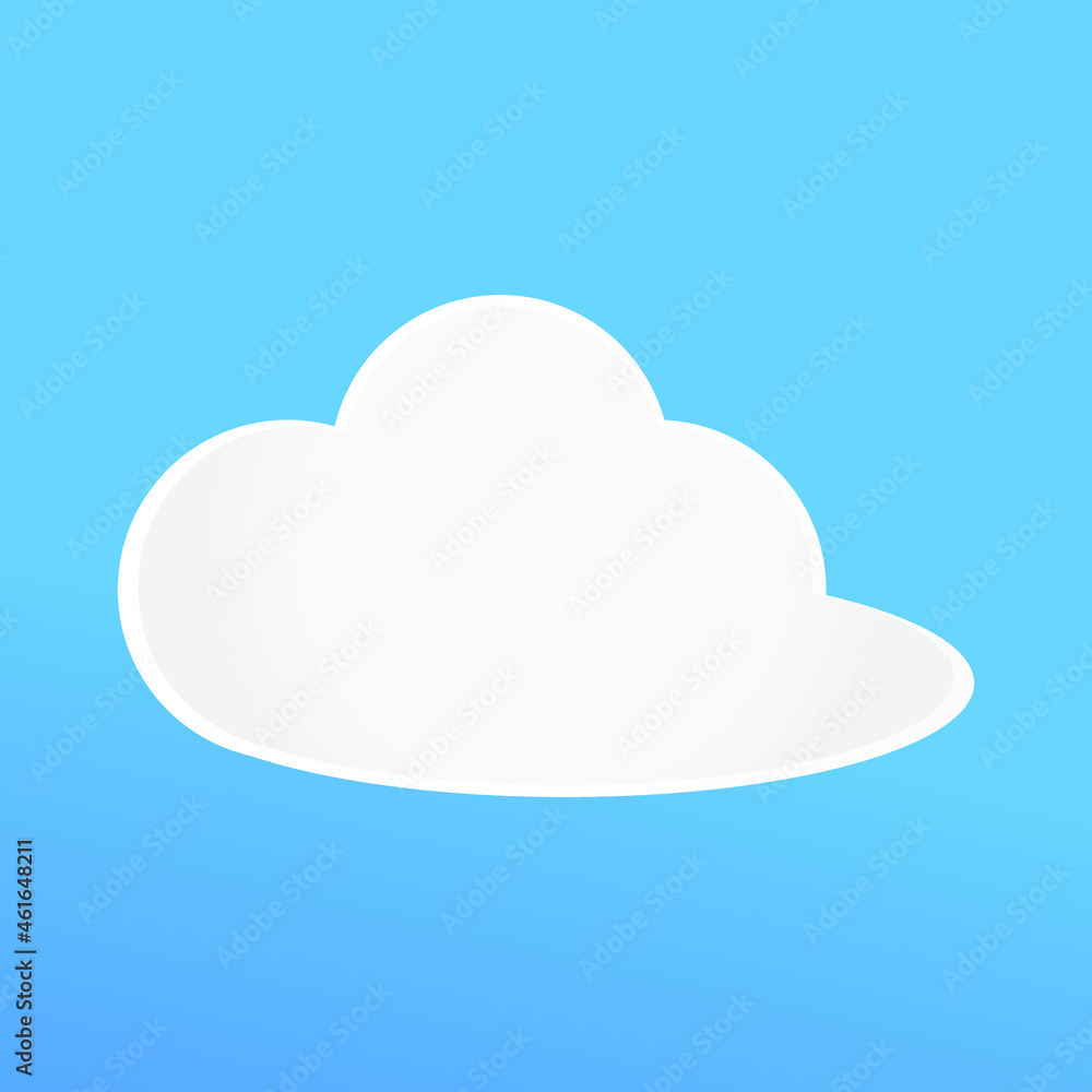 trendy cloud icon vector design with smooth sky gradient background trendy cloud icon vector design with smooth sky gradient background