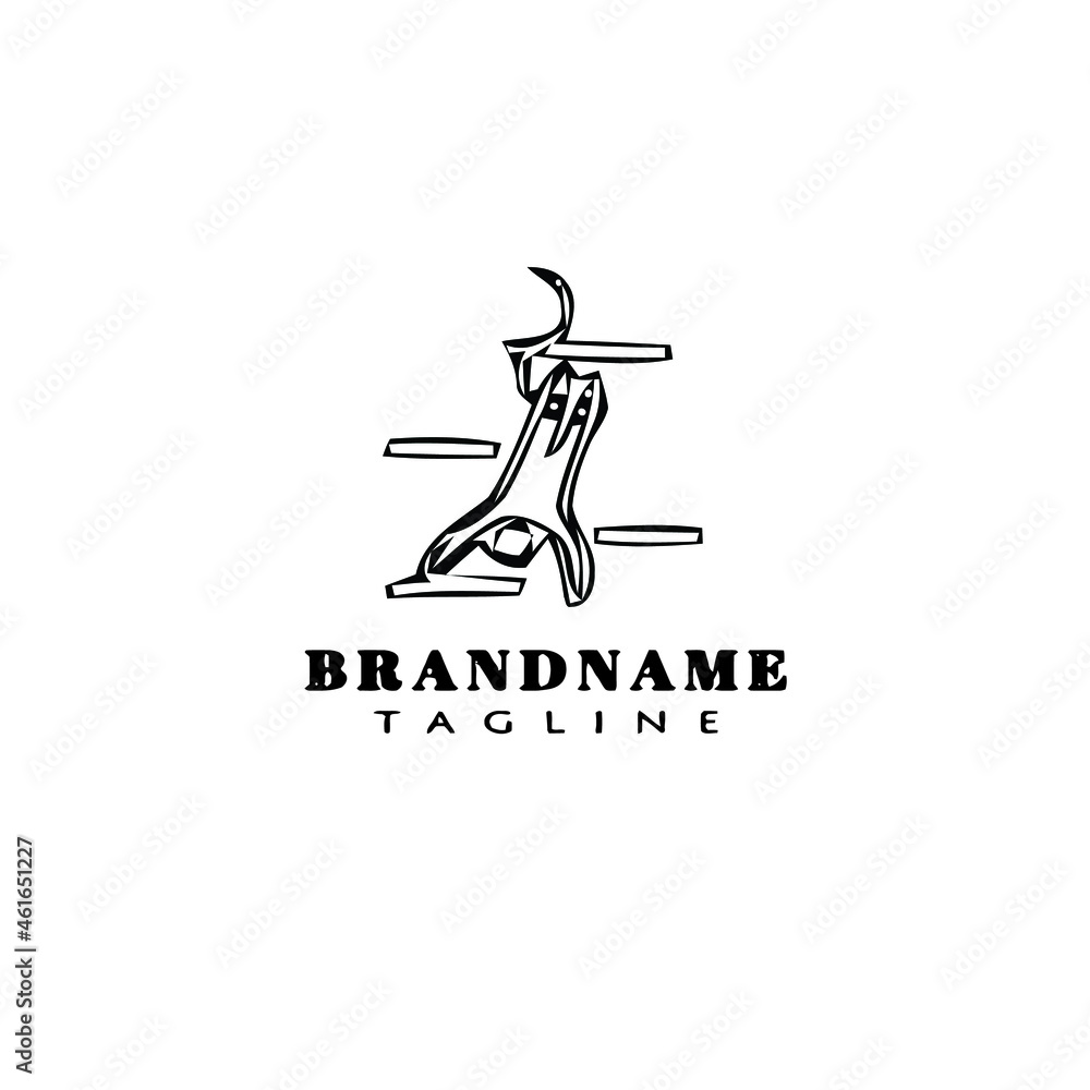 bungee jumper cartoon logo icon design template black isolated illustration bungee jumper cartoon logo icon design template black isolated illustration